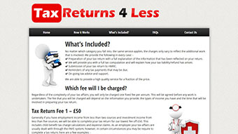 Tax Returns 4 Less - Basic Website Design Package